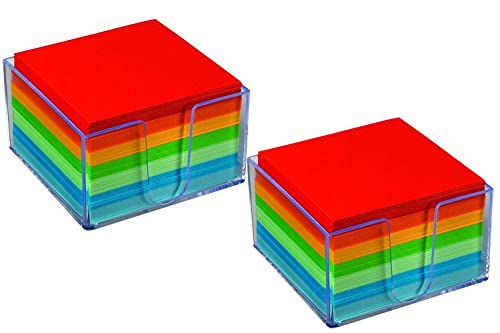1InTheOfficeMemo Cube, Assorted Colors Memo Pad 500 Sheets "2 Pack"