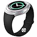 Henoda Soft Silicone Replacement Watch Band for Samsung Gear S2 Smart Watch - Black (Not Fit Gear S2 Classic SM-7320 Version)