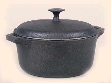 10L Topf Bräter Bratentopf Gußeisen mit Deckel