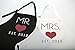 GSM Brands Mr. and Mrs. 2019 Couples Kitchen Aprons (2-Piece Set) Cute, Funny Cooking Bibs for Wedding Marriage Newlyweds