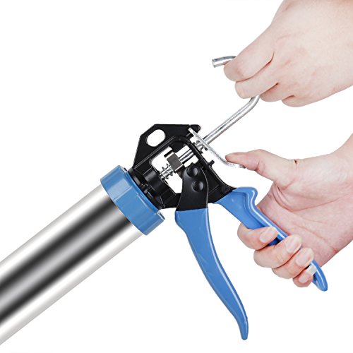 Caulking Gun, Manual sausage caulk gun with heavy duty Stainless Steel