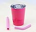 Colorful PoPo Kids Stainless Steel Cup Lovely Small Rambler Tumbler with Lid and Silicone Straw, 8.5 OZ (1, Rose Red)