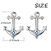 925 Sterling Silver Cubic Zirconia Anchor Stud Earrings for Women Teen Girls Birthday Graduation Gift