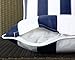 Ornavo Home Water Resistant Indoor/Outdoor Square Patio Decorative Stripe Throw Pillow Cushion - Insert Included - Set of 2 - 18