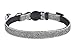 EXPAWLORER Personalized Adjustable Breakaway Sparkle Nylon Cat Collar with Bell for Pet Dog Puppy Kitten, Silver
