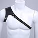 iiniim Men's Faux Leather Adjustable One-Shoulder Chest Harness with Buckles