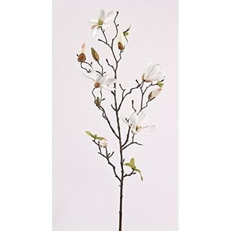 Emerald künstlicher Magnolienzweig Creme weiß H. 75cm