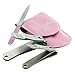 Nail Clippers by Zizzili Basics - 3 Piece Nail Clipper Set - Stainless Steel Fingernail & Toenail Clippers with Nail File & Bonus Pink Carry Case - Best Nail Care for Manicure, Pedicure, Home & Travel