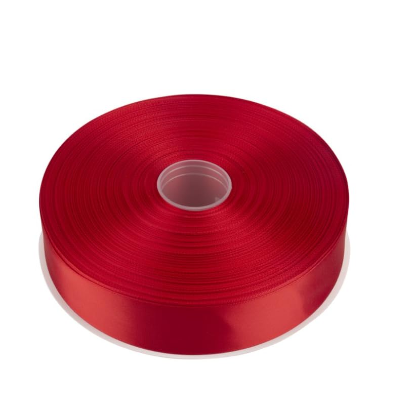 Photo 1 of 1 1/2 Inch Solid Satin Ribbon, 100 Yards Double Faced Satin for Gift Wrapping Floral Bouquets Wedding Party Decoration Handmade Bows and More (Red)