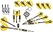 CC-EXQUISITE Professional Darts Set - 6 Steel Tip Darts Complete with 12 Dart Flights and 12 Aluminum Shafts Customizable Configuration, 12 O-Rings, Tool, Sharpener and Case for Man Cave & Game Room