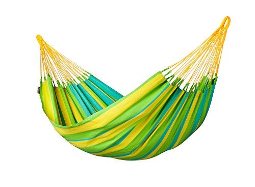 LA SIESTA Sonrisa Lime - Klassische Einzel-Hängematte Outdoor inkl. Befestigungsset – Bild 3