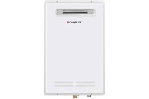 CAMPLUX ENJOY OUTDOOR LIFE CAMPLUX Natural Gas Tankless Water Heater 6.86 GPM, WA686 Gas Tankless Hot Water Heater 180,000 BTU, 3-4 Persons Whole House, Outdoor Installation, White
