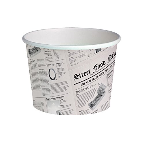Round Newspaper Print Paper Deli Containers (Case of 500