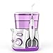 Professional Water Flosser Waterproof Dental Irrigator 10 Pulse Pressures 800 Capacity with 5 Jet Tips Plug-in Oral Care Cordless Flosser Purple WaterPulse