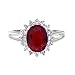 Lavencious Oval Round Shaped CZ Rings Wedding Party Statement Engagement Inspired Cocktails For Woman Size 5-10