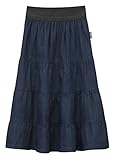 Baby'O Girl's Lightweight 4 Tiered Denim Below the Knee Skirt