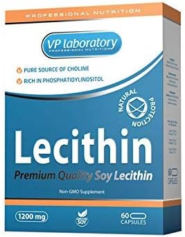 VP Lab Nutrition Unisex's Lecithin Capsules (60 Caps), Multi-Colour, One Size