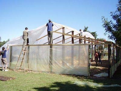 Greenhouse Plastic Film Clear Polyethylene Cover UV Resistant, 12 ft Wide x 25 ft Long