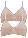 Naturana Women's Pack of 2 Organic Cotton Underwired Bras 7586 Light Beige 36 B