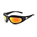 UIM-Shop Polarized Field Motorbike Driving Riding Ski Goggles Glasses -Padded Motorcycle Mirrors Black Frame