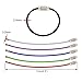 Keychain, Wisdompro 20 Pack of 4.3 Inches Stainless Steel Wire Ring 2mm Cable Loop Rings for Hanging Luggage Tag, Keys and ID Tag Keepers - Multicolor
