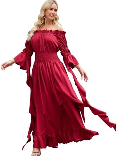 Vestido Gótico Renacentista Para Mujer Con Capucha – Diseño Medieval De Poliéster Y Elastano, Perfecto Para Halloween, Cosplay Y Fiestas Temáticas