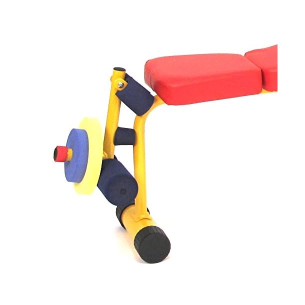 Redmon Fun and Fitness Exercise Equipment for Kids Weight Bench Set