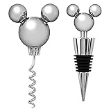 Disney Theme Parks Exclusive Mickey Mouse Icon Corkscrew Wine Stopper Bottle Topper Opener Set
