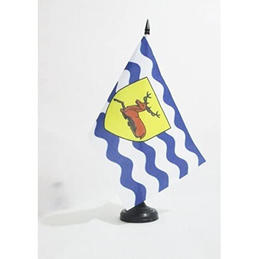 AZ FLAG Hertfordshire county Table Flag 5'' x 8'' - Hertfordshire county Office Decoration 100% Polyester 21 x 14 cm - Mini Desk Flag with Pole and Black Plastic Base
