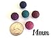 Multi-Colored Lava Stone Beads for Essential Oil Diffuser Necklace (14mm, 5-Pack)