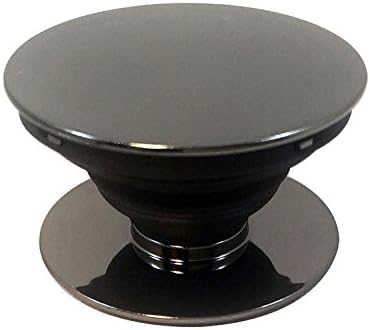 Solid Color Cell Phone Stands Pop Grip Mount Socket Expanding Phone Stand Holder for Smartphones and Tablet (Black)