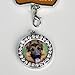German Shepherd Christmas Photo Ornament - Key Chain - Zipper Pull - Insert a Photo of Your Own Dog in The Charm - 3.5