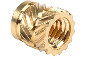 BIFROST in-saiL M4x4.7mm, OD6.3mm/C3604 QT Thread Inserts for Plastic Heat Staking Brass 100pcs/lot