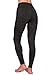 Daisity Women's Yoga Pants - Gym Activewear Slim Spandex Tights - Hidden Pocket Color Black Grey Size M