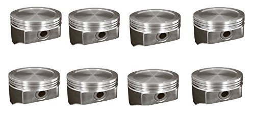 Set of (8) Pistons & MOLY Rings Kit Chevy 5.3L LS1 Silvolite Hypereutectic Pistons 1999-2003 DISH TOP 3.780" Bore Diameter