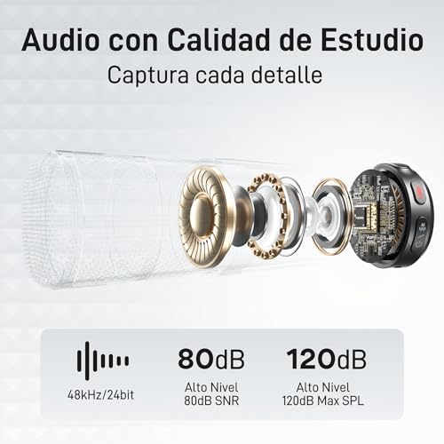 MAONO Wave T5 Combo (2TX+3RX+Estuche de Carga) Microfono Inalambrico, Micrófono De Solapa Inalámbrico para Cámara iPhone Android PC, 48 KHz 24 bits, Cancelación de Ruido, para Grabar Videos Podcast