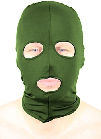 Howriis Unisex Lycra Spandex Open Eyes and Mouth Balaclava Zentai Hood Mask