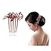 Womdee(TM) Retro Vintage Fashion Antique Bronze Colorfull Rhinestone Elegant Peacock Tuck Comb Hair Clip-Purple With Womdee Accessory