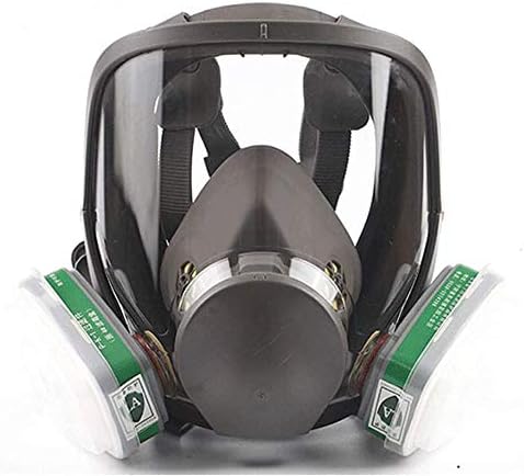 WUAZ Full Face Gas Mask Activated Carbon Filter Silicone Double Eye protection filter can be used for gases and steam benzophenone Organic Carbon disulphide Etc