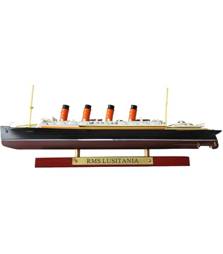 Modèle Réduit HMHS Britannic 1/1500 - Alliage Et Bois | Collection Nautical - Décoration Bureau