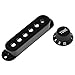Swhmc Guitar Switch Tip 3 Pickup Cover 2 Tone 1 Volume Knobs Set Black for Strat (50mm)