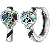 Celtic Knot Earrings 925 Sterling Silver Irish Celtic Knot Hoop Jewelry Gift For Women
