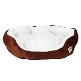 niceEshop Comfortable Pets Dog Cat Puppy Kitten Soft Fleece Bed Pet House Nest Pad Mat Coffee