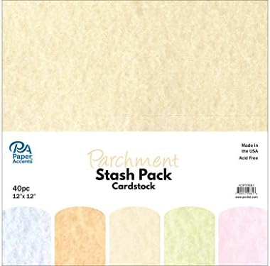 Paper Accents 40pc Stash Pack 12x12 Parchment