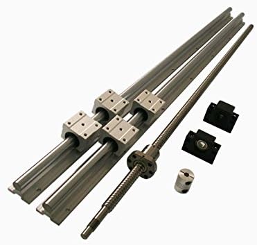 Hezukyp CNC SBR16/20/25 Support Rail RM1605/2005/2505 ballscrew Multiple Length & Diameter Linear Motion Kit