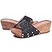 Alexis Leroy Women Comfortable Fashion Wedge Glitter Sequins Sandals Shoes
