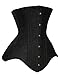 Camellias Double Steel Boned Long Line Edwardian Underbust Waist Training Corset