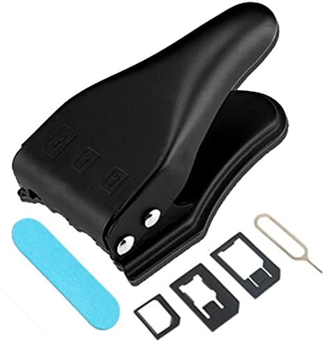 Hoyal 3 in 1 SIM Card Cutter for SIM Card/Micro SIM Card/Nano Card with 3 Adapters (black)