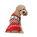 Dog Sweater for Cat Cute Red Small Puppies Teacup Chihuahua Pet Winter Coat Cold Weather Clothes PUPTECK