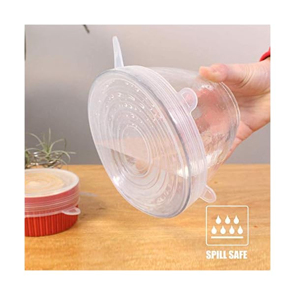 DigHealth Silicone Stretch Lids, 12 Pack of Silicone Food Covers, BPA Free and Expandable to Fit Various Shape of…